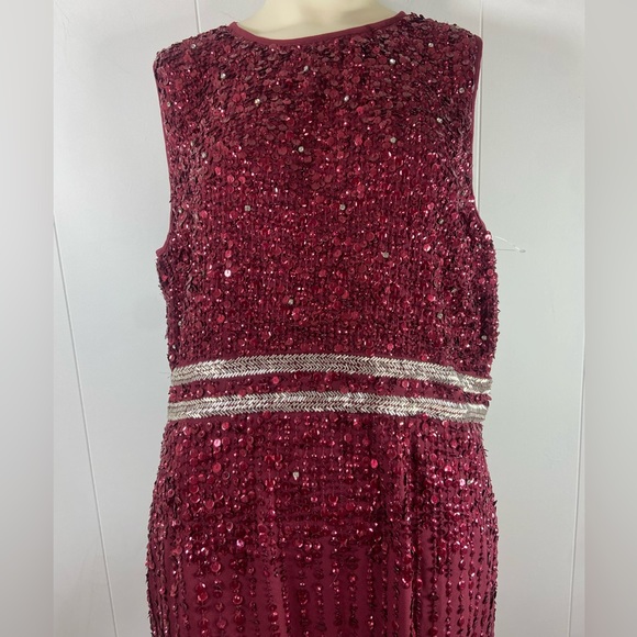 Mac Duggal Sequined Sleeveless Midi Sheath Dress - Picture 2 of 7